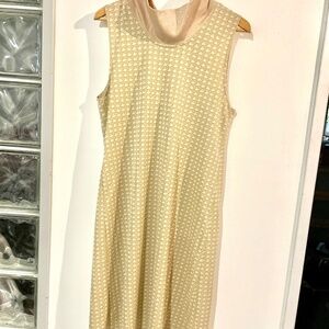 Retro/vintage gold & white dress